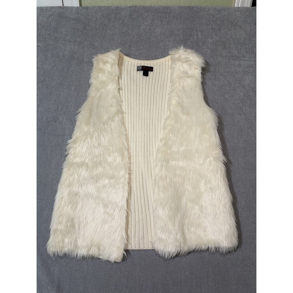 J.J. Basics Sweaters - Women's J.J. Basics Soft Vest Sweater Ivory Size Large